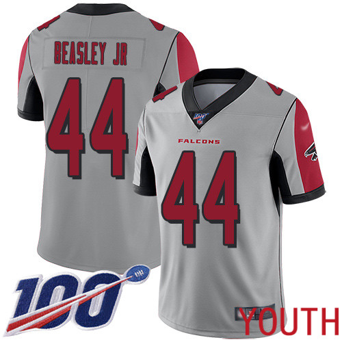 Atlanta Falcons Limited Silver Youth Vic Beasley Jersey NFL Football 44 100th Season Inverted Legend